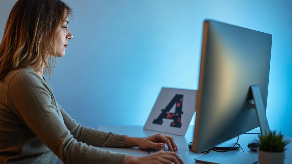 A woman at the computer. A woman at the computer.фото